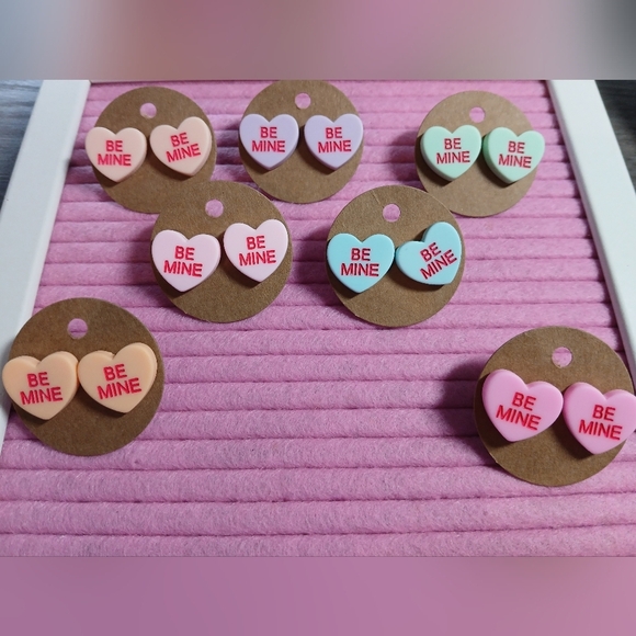 4/$20 Valentine's Conversation Heart Earrings - Picture 1 of 1